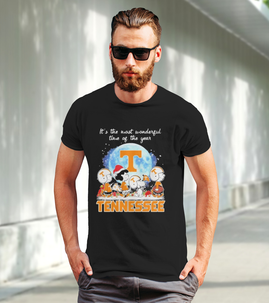It's The Most Wonderful Time Of The Year Tennessee Volunteers Peanuts Football T-Shirt