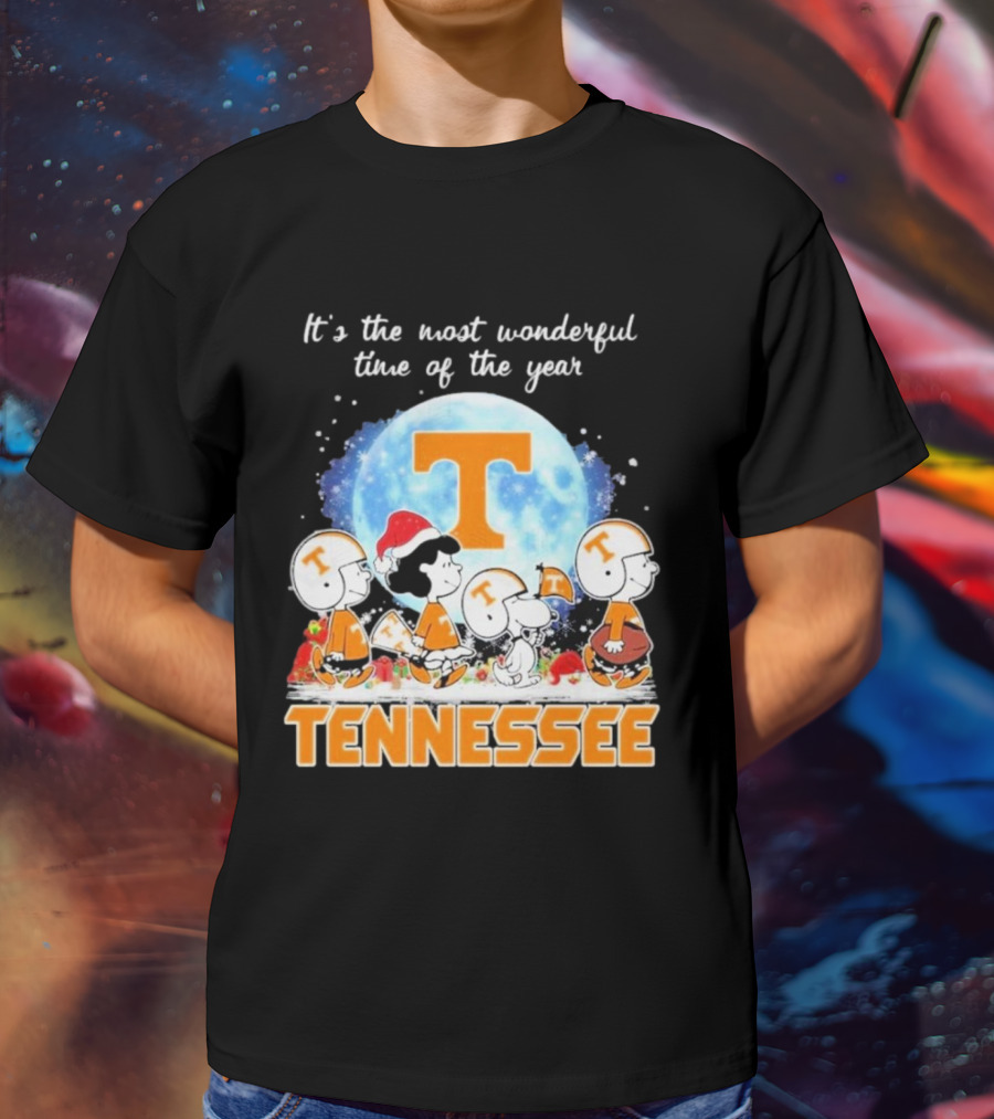 It's The Most Wonderful Time Of The Year Tennessee Volunteers Peanuts Football T-Shirt