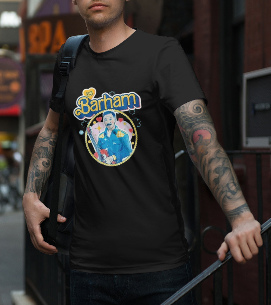 BJ Barham American Aquarium Barbie Heart Guitar Retro T-Shirt
