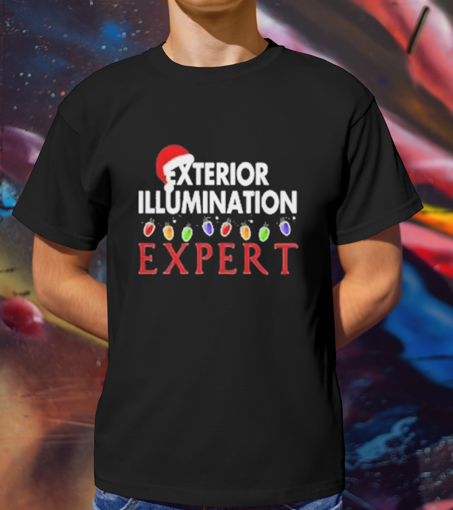 Exterior Illumination Expert Christmas Light Decorator Santa Hat Lights T-Shirt