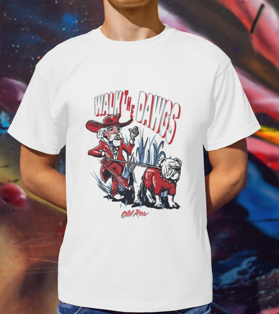Walk The Dawgs Old Row Bulldog Cowboy T-Shirt