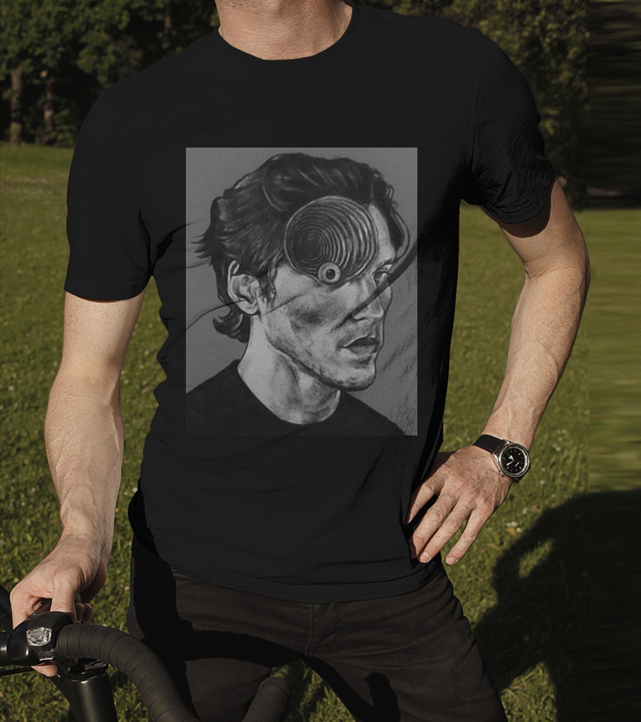 Ceo Of Jermart Jerma Uzumaki Manga Style Portrait Optical Illusion T-Shirt