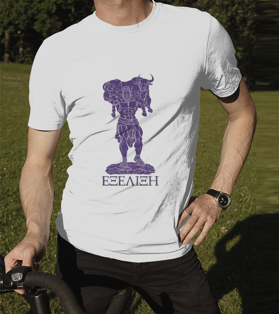 EΕΞΕΛΙΞΗ Progressive Overload Purple On White T-Shirt