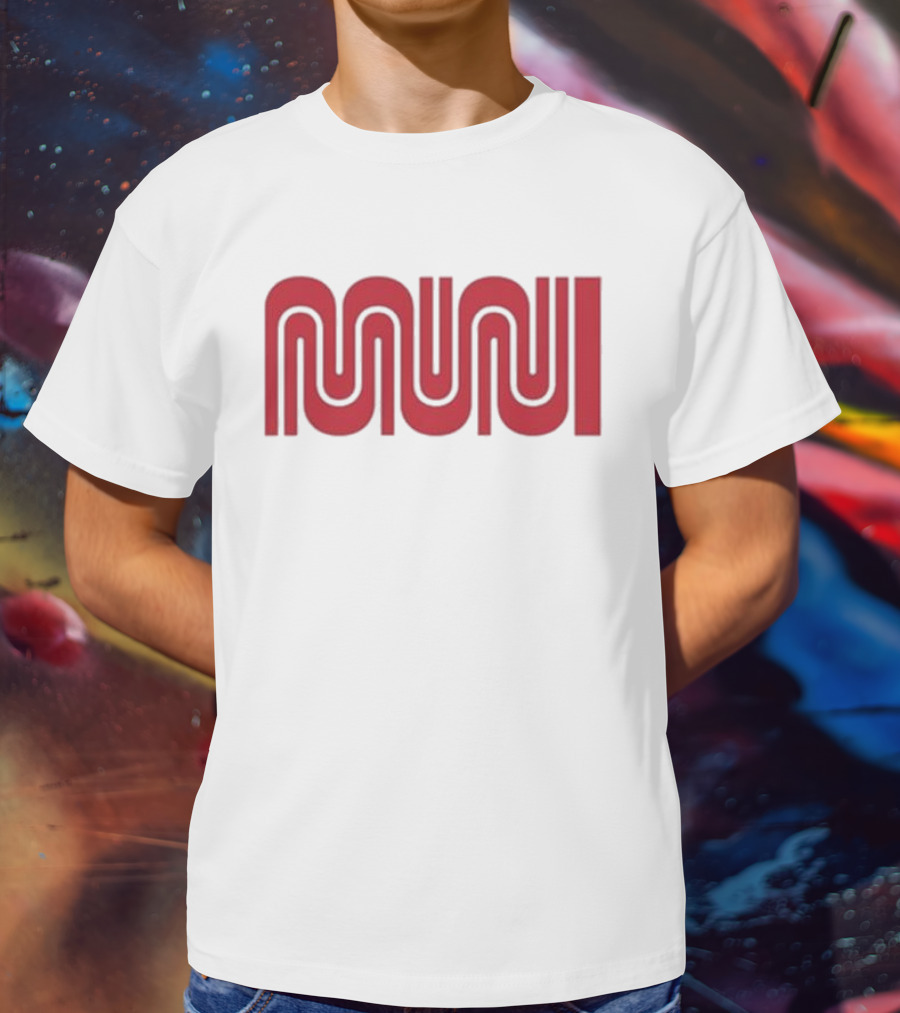 Muni Red Logo Ringer T-Shirt