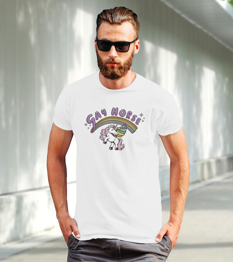 Gay Horse Unicorn Rainbow T-Shirt