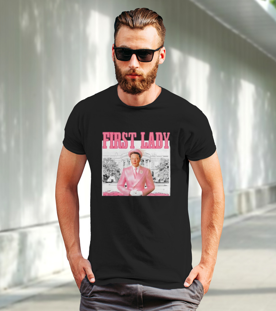 Mitali Parmar2 Elon Musk Pink First Lady White House T-Shirt
