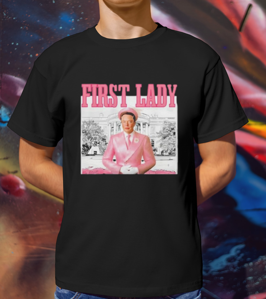 Mitali Parmar2 Elon Musk Pink First Lady White House T-Shirt