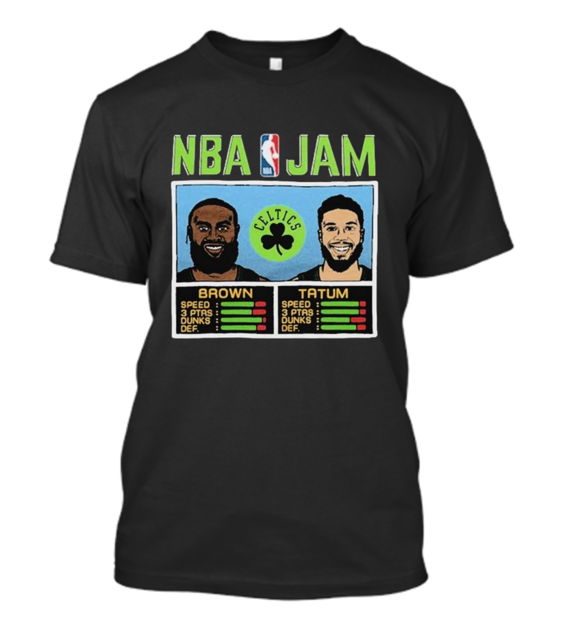Nba Jam Celtics Brown Tatum Stats T-Shirt