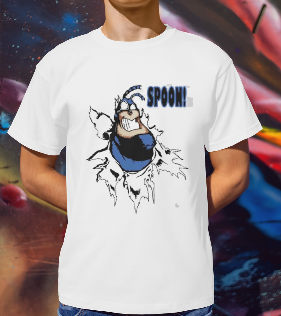 The Tick Cartoon Hero SPOON T-Shirt