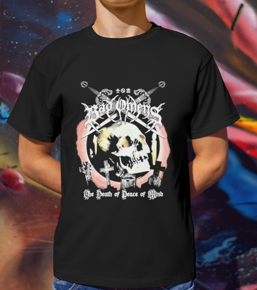 Bad Omens The Death Of Peace Of Mind Skull Cross Grave Swords T-Shirt