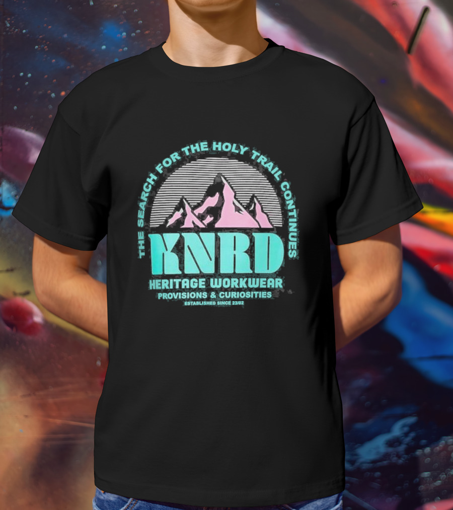 KNRD The Search For The Holy Trail Continues Heritage Workwear Provisions And Curiosities T-Shirt