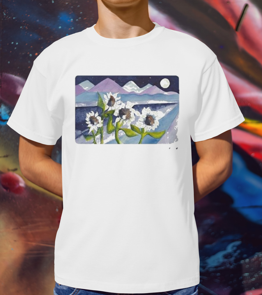 Sunflowers Under Starry Mountain Night - Big Thief Mema Mooowers T-Shirt