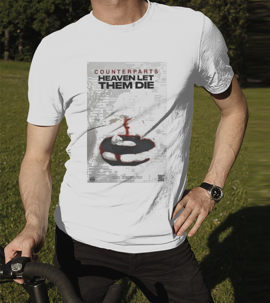Counterparts Heaven Let Them Die EP Cover Glitch Effect Blood T-Shirt