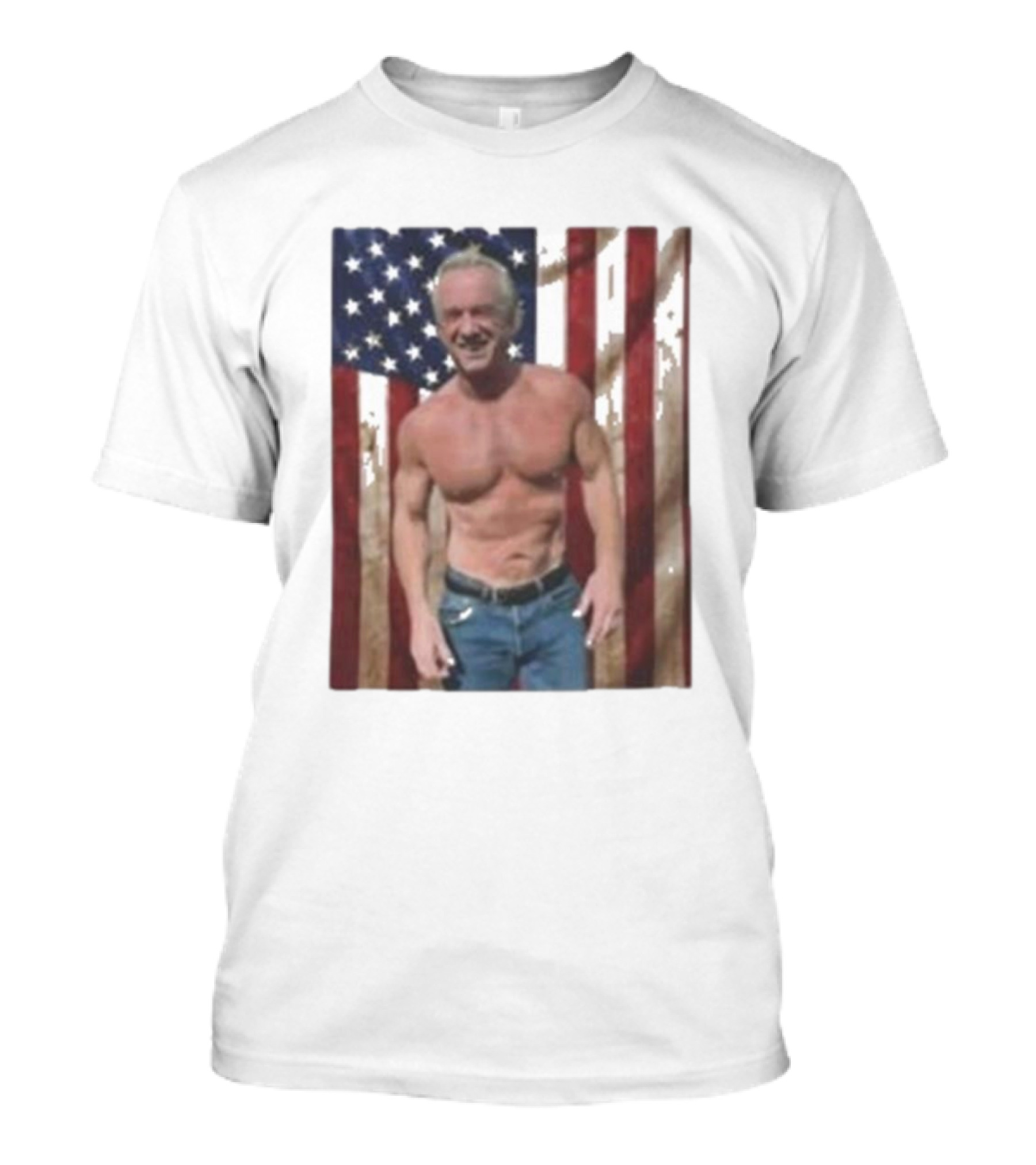 Kennedy No Make America Healthy Again USA Flag Muscles T-Shirt