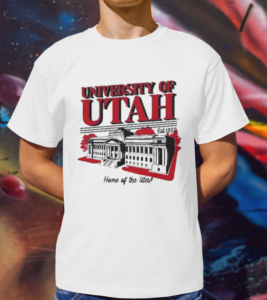 University Of Utah Home Of The Utes Est. 1850 Vintage Building T-Shirt