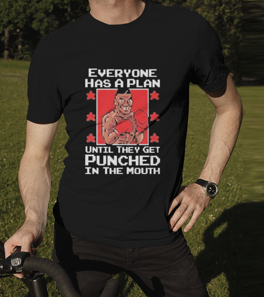 Everyone Has A Plan Until They Get Punched In The Mouth Pixel Art Boxer T-Shirt