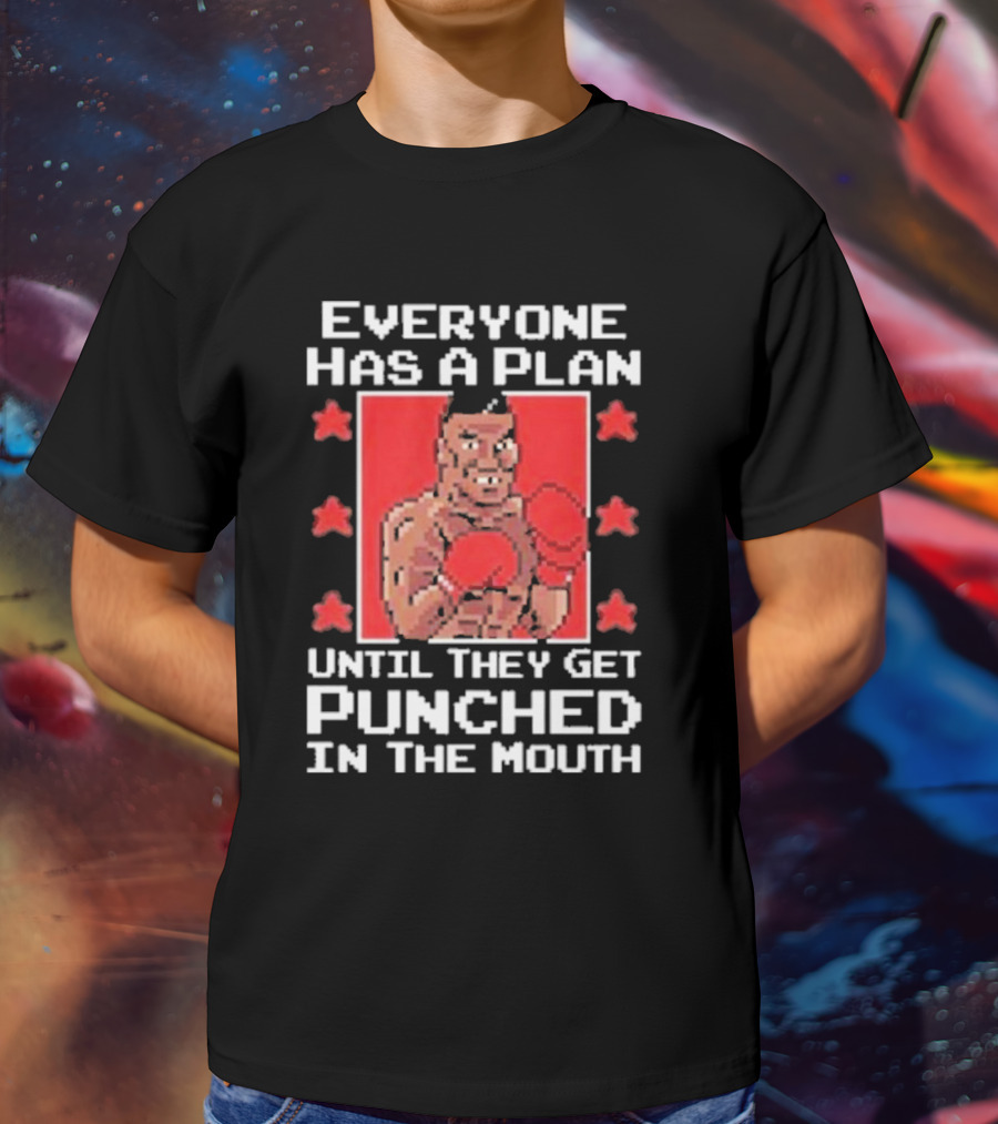 Everyone Has A Plan Until They Get Punched In The Mouth Pixel Art Boxer T-Shirt