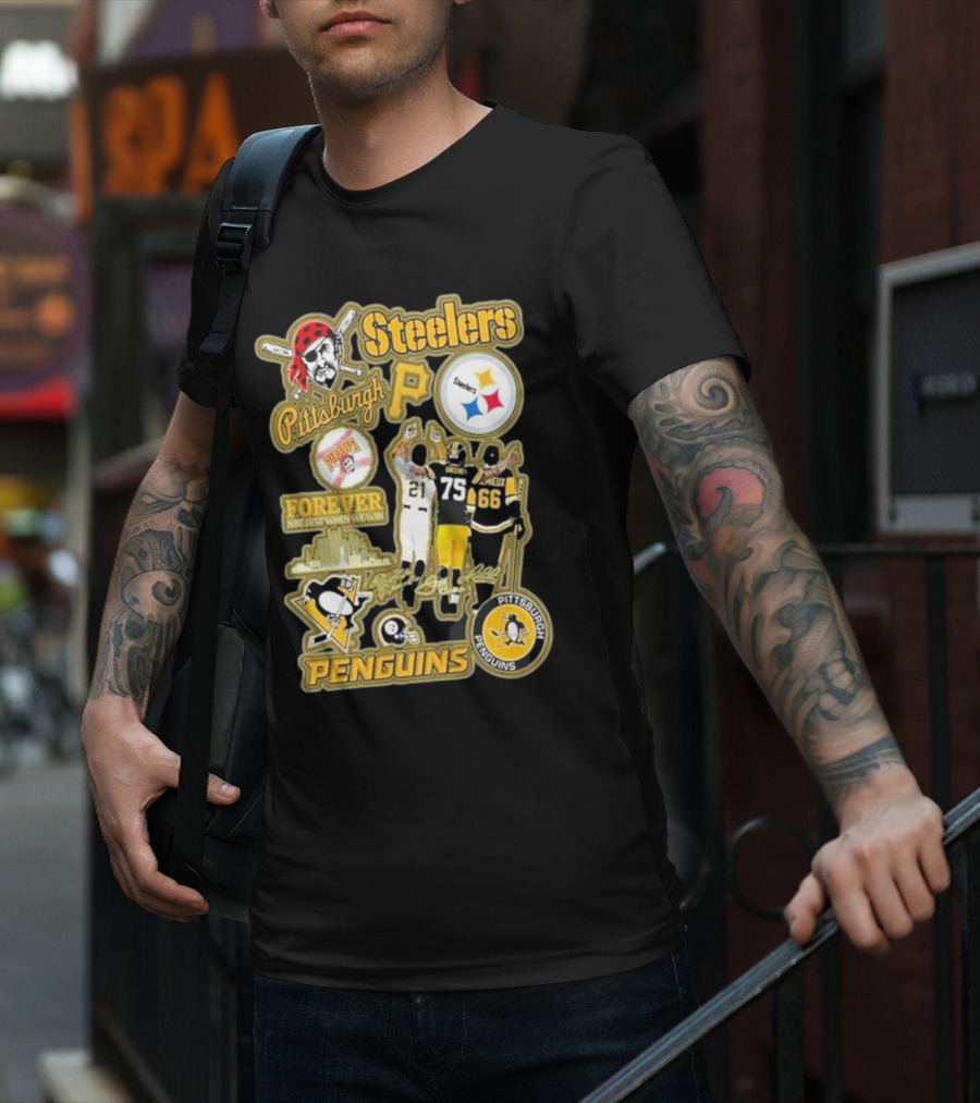 Steelers Penguins Pittsburgh Forever Fan Sports Icons And Passion T-Shirt