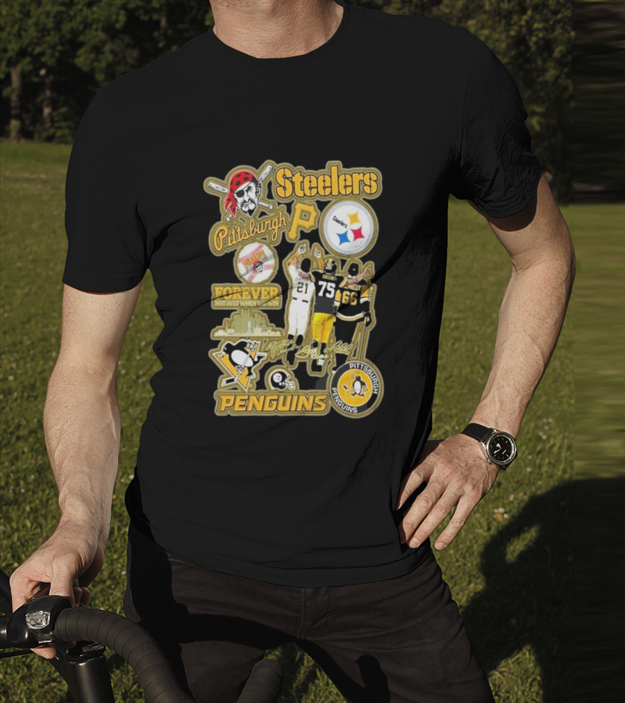 Steelers Penguins Pittsburgh Forever Fan Sports Icons And Passion T-Shirt