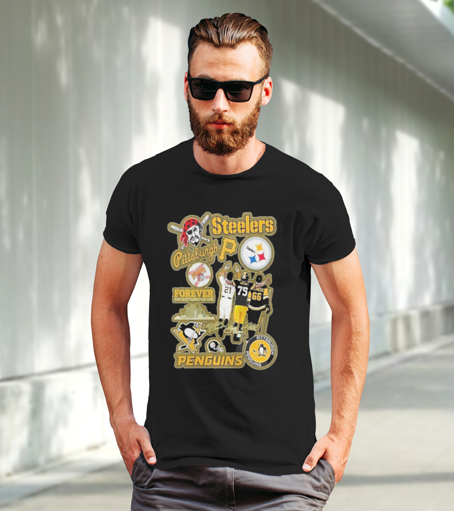 Steelers Penguins Pittsburgh Forever Fan Sports Icons And Passion T-Shirt