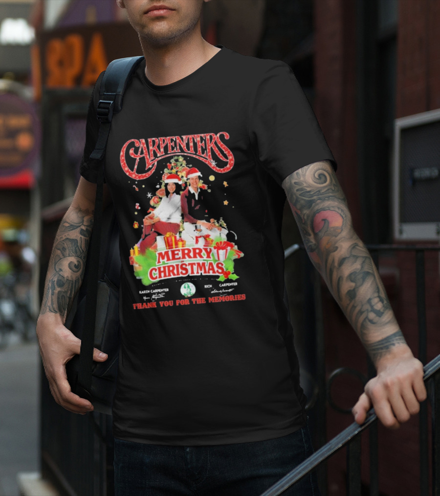 Carpenters Merry Christmas Thank You For The Memories Karen Rich Signature T-Shirt