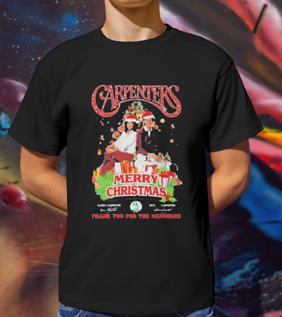 Carpenters Merry Christmas Thank You For The Memories Karen Rich Signature T-Shirt