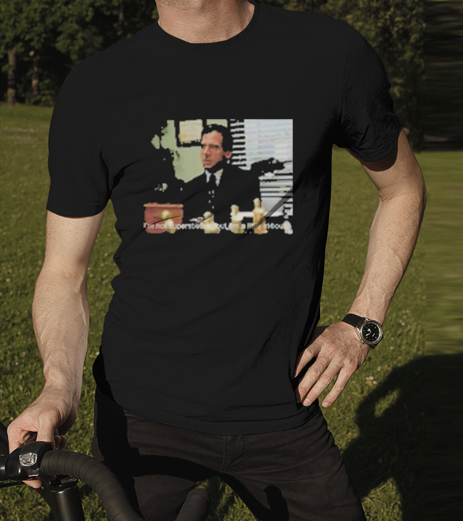 Michael Scott Office Humor I'm Not Superstitious But I'm A Little Stitious T-Shirt