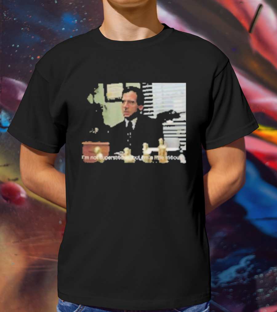 Michael Scott Office Humor I'm Not Superstitious But I'm A Little Stitious T-Shirt