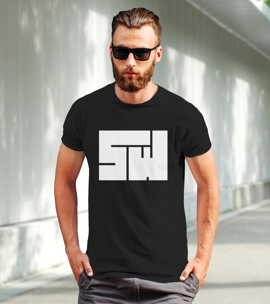 Sw Minimal Second Wind Puzzle Style Monogram T-Shirt