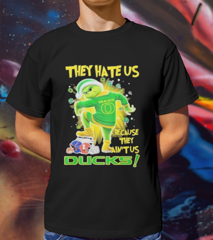 They Hate Us Because They Ain't Us Ducks Merry Christmas T-Shirt