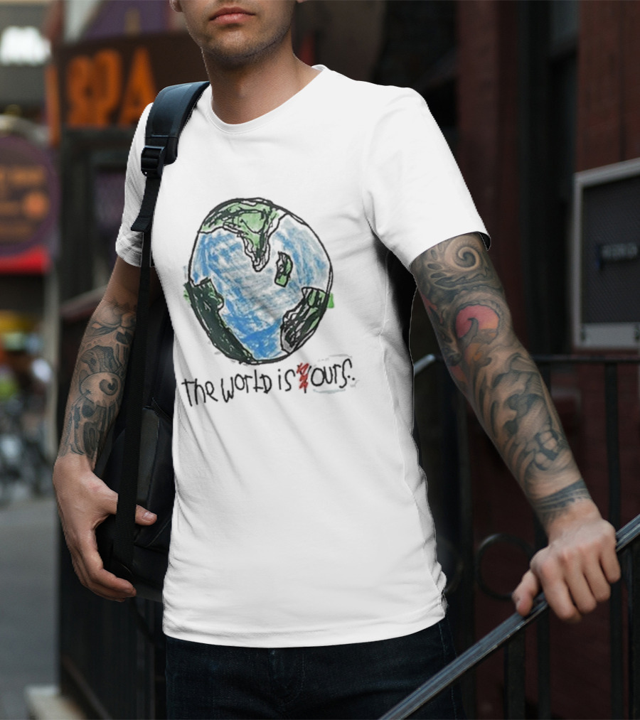After School Special The World Is Yours Earth Drawing T-Shirt