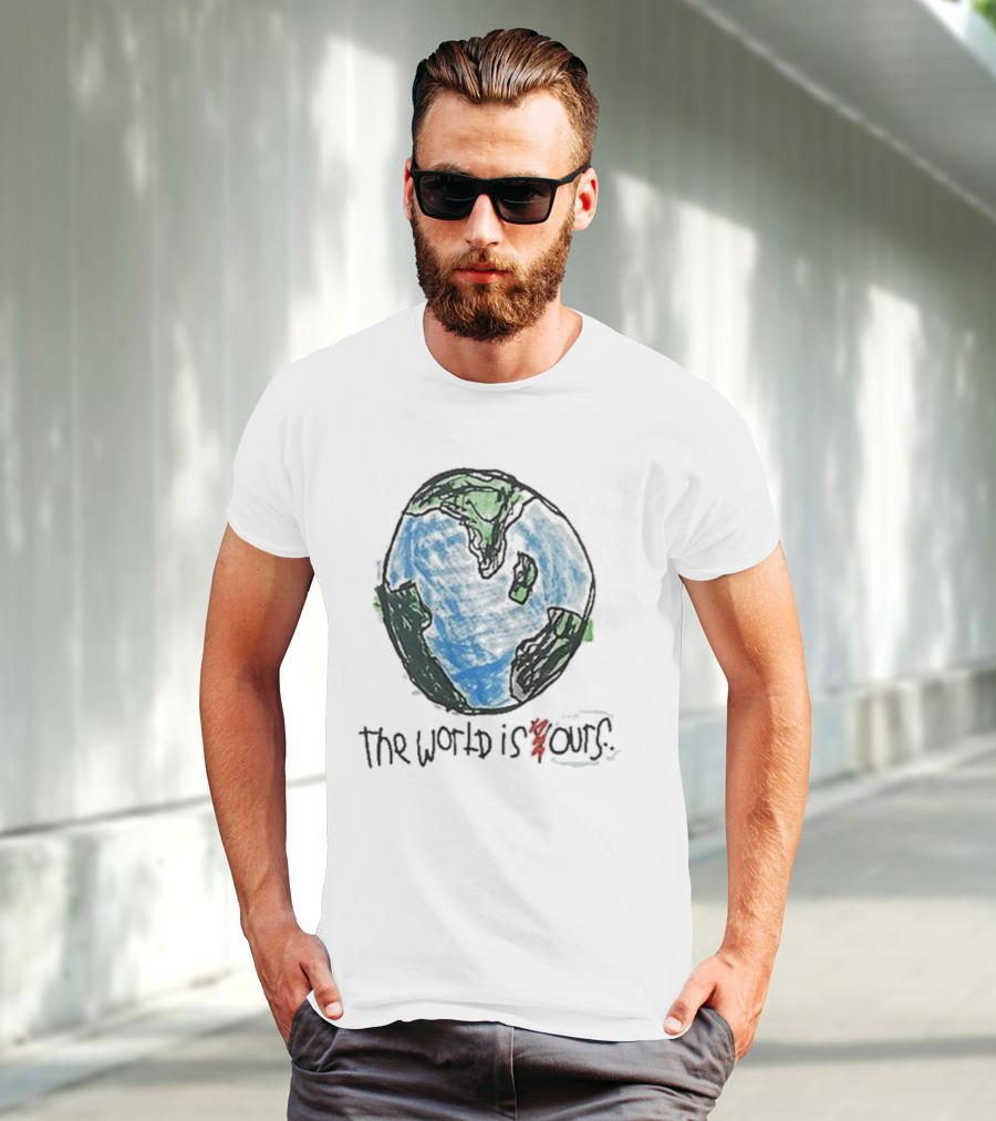 After School Special The World Is Yours Earth Drawing T-Shirt
