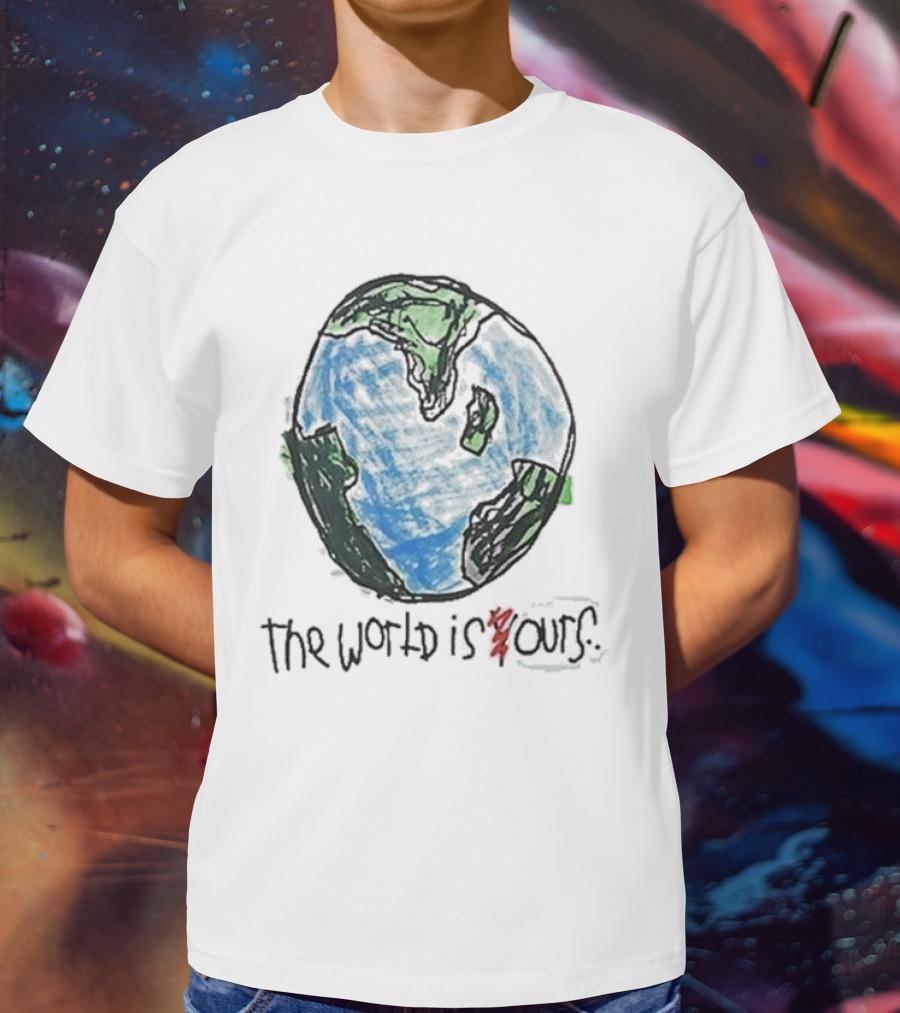 After School Special The World Is Yours Earth Drawing T-Shirt
