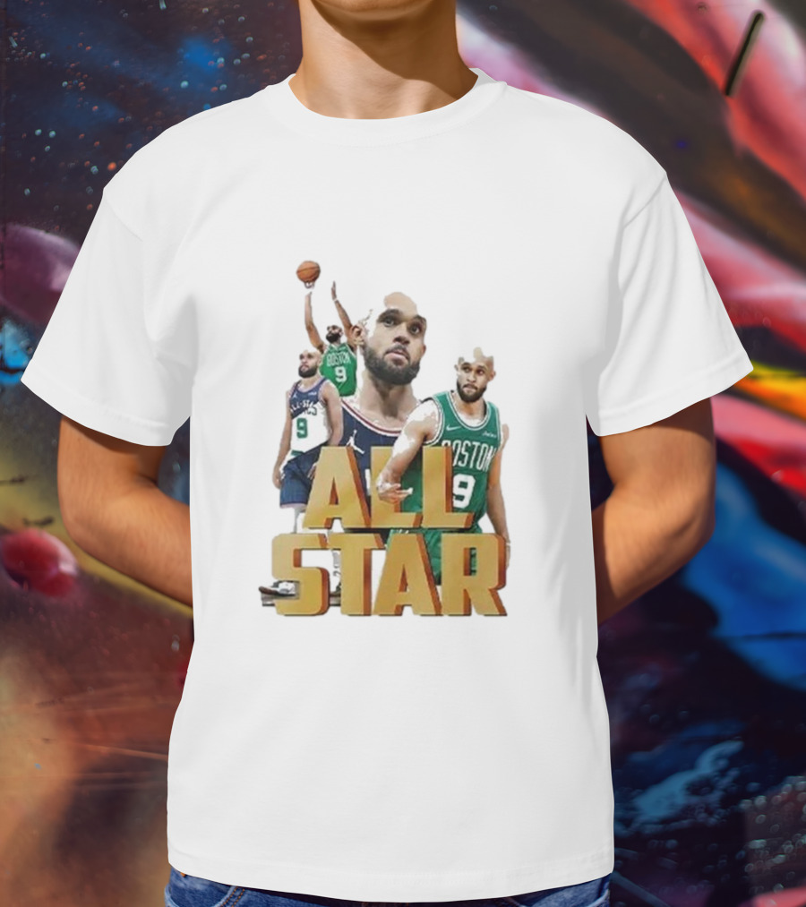 Boston Celtics Derrick White All-Star Player Portrait Collection T-Shirt