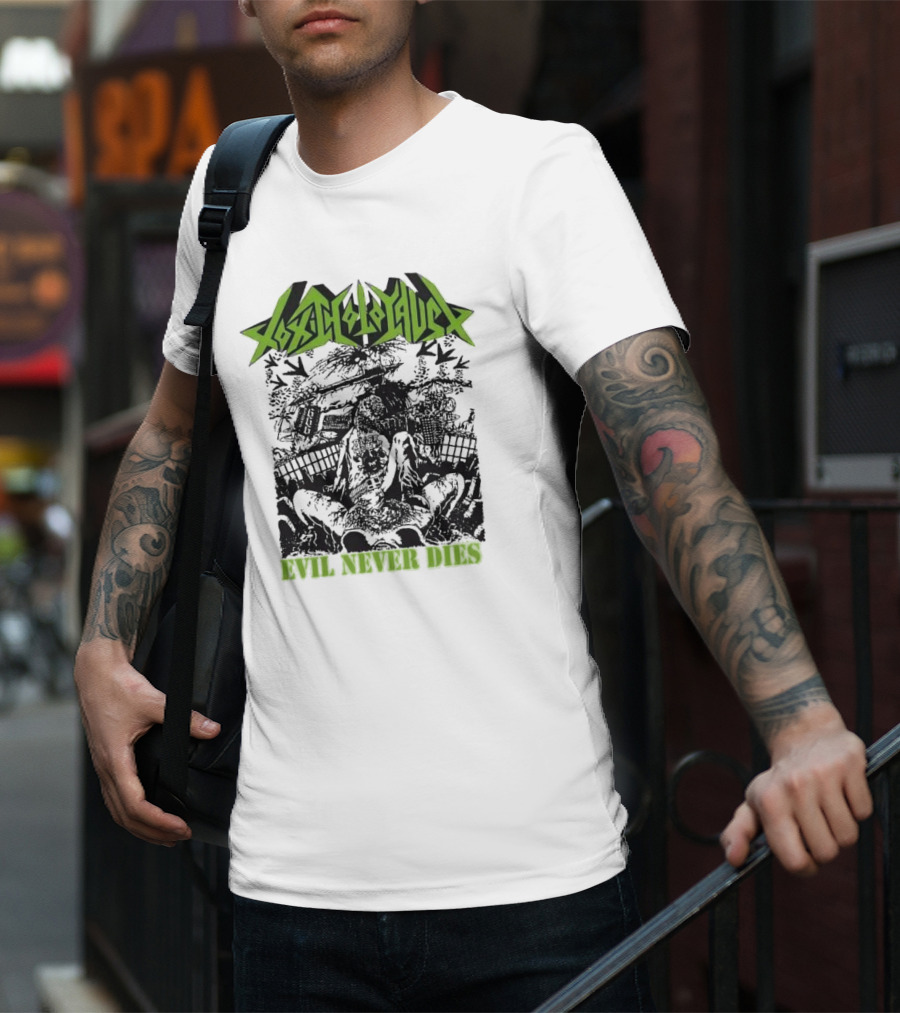 Toxic Holocaust Evil Never Dies Monster Earth Apocalypse Print T-Shirt