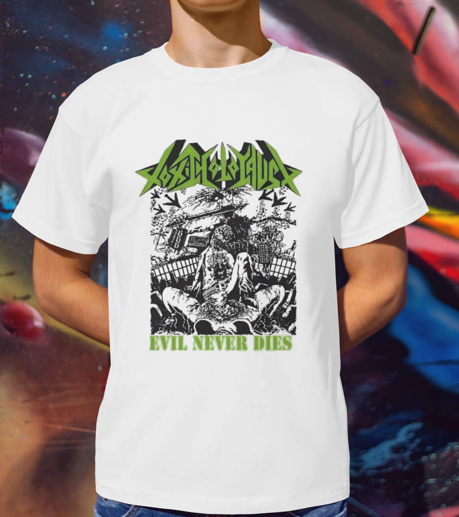 Toxic Holocaust Evil Never Dies Monster Earth Apocalypse Print T-Shirt