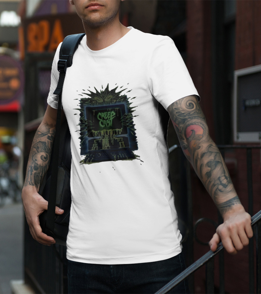 Creep Cast Horror Computer Monster Who Up Creepin T-Shirt