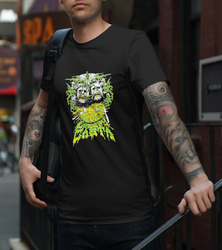 Creepycasta Creepy Tentacled Skull Neon Eyes T-Shirt