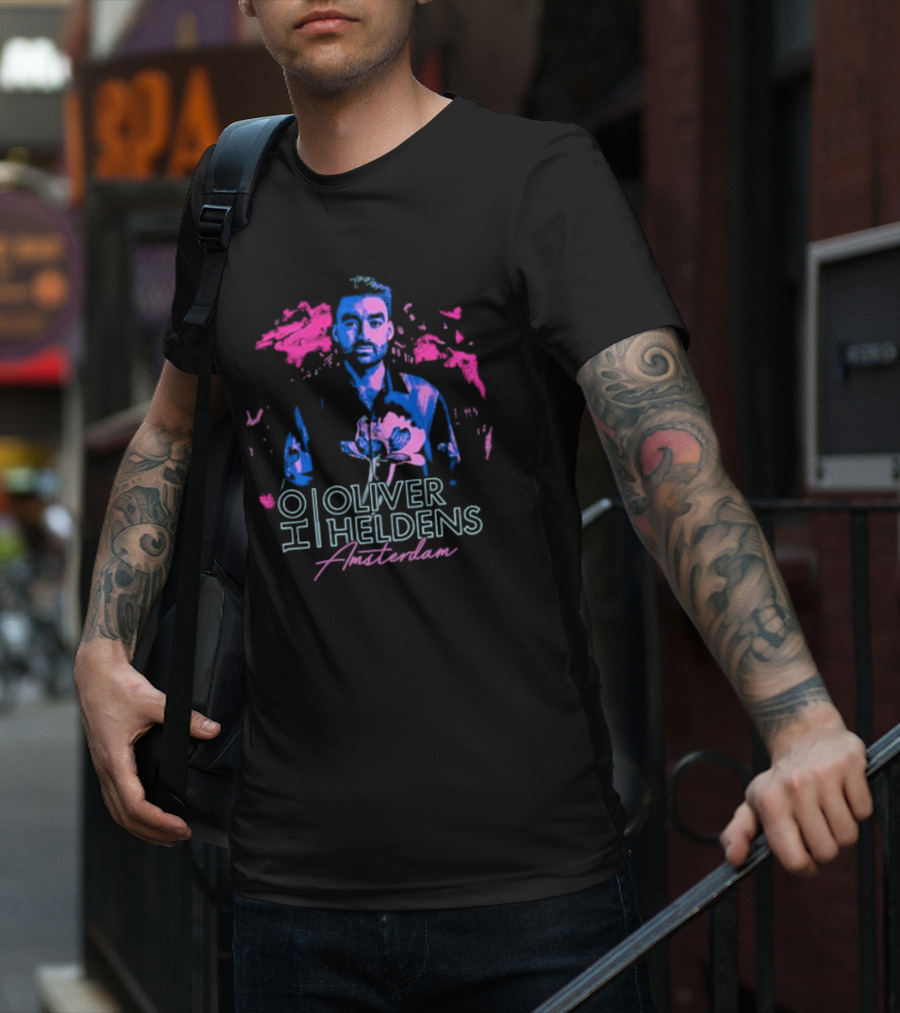 Oliver Heldens Amsterdam Neon Portrait 1980s T-Shirt