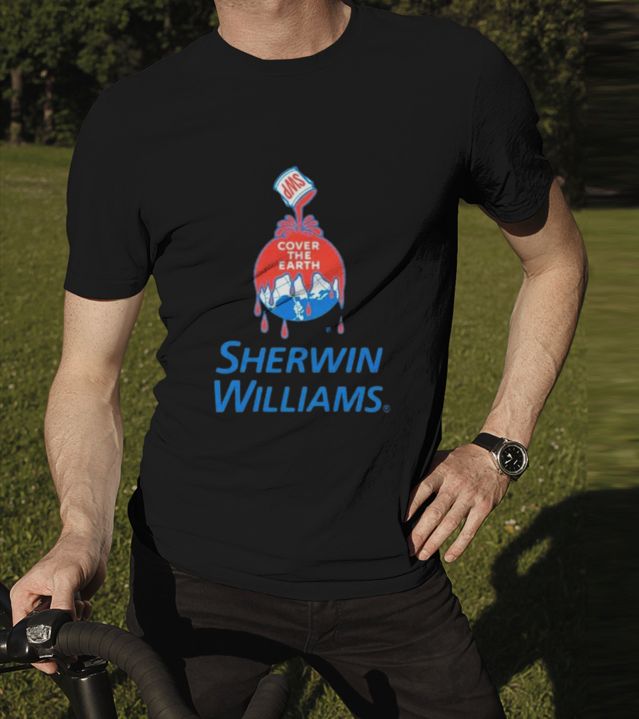 Sherwin Williams Cover The Earth Logo Iconic Branding T-Shirt