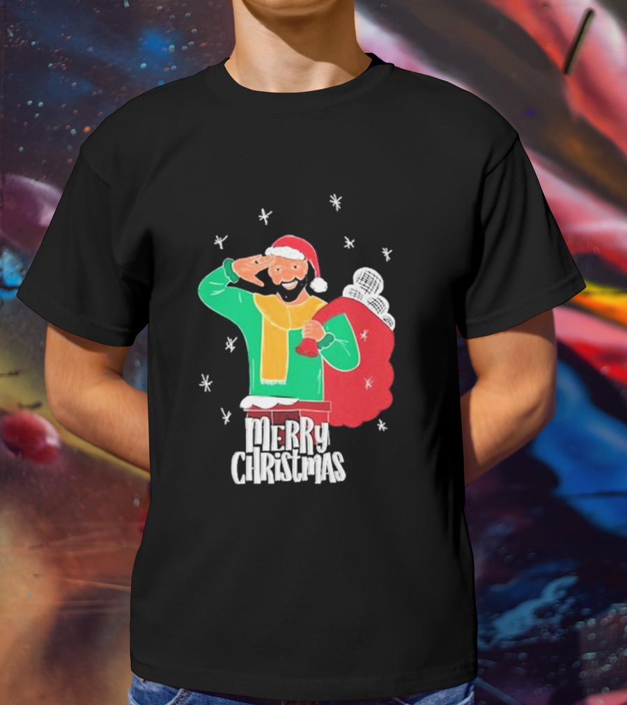 Merry Christmas Jb Gill Santa Holiday Collection T-Shirt