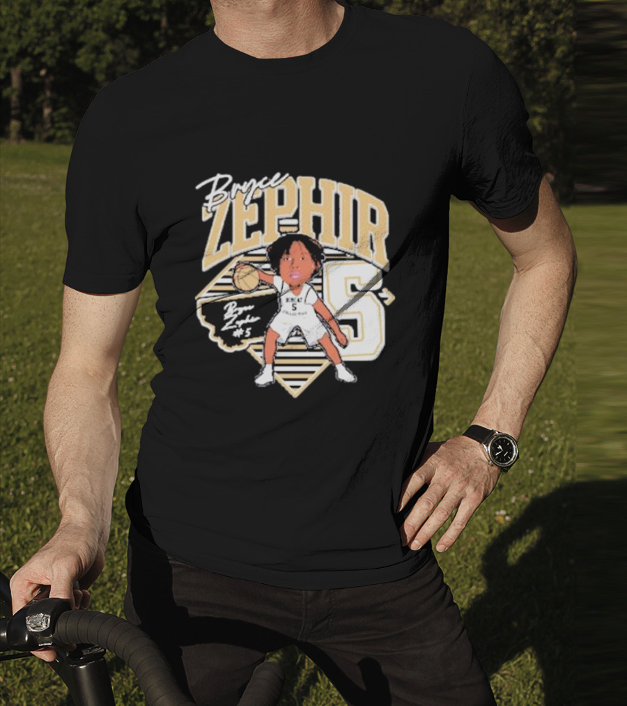 Bryce Zephir 5 Basketball Montana State Guard T-Shirt