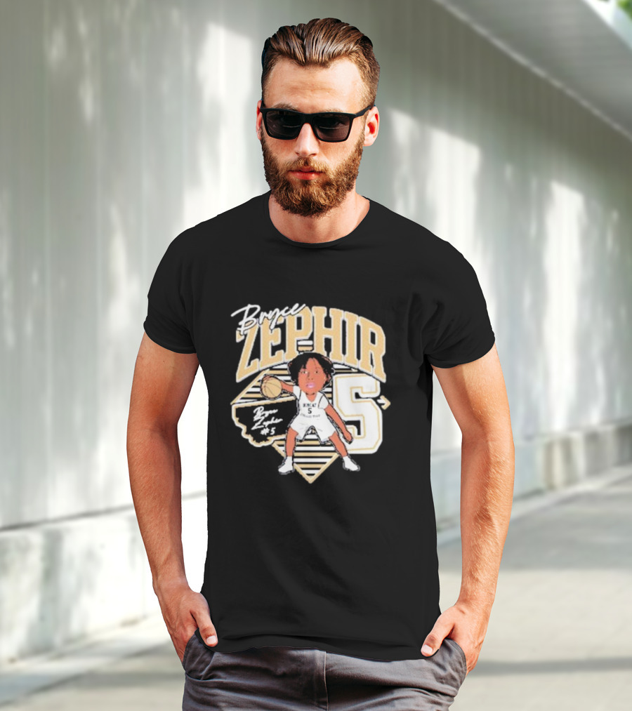 Bryce Zephir 5 Basketball Montana State Guard T-Shirt