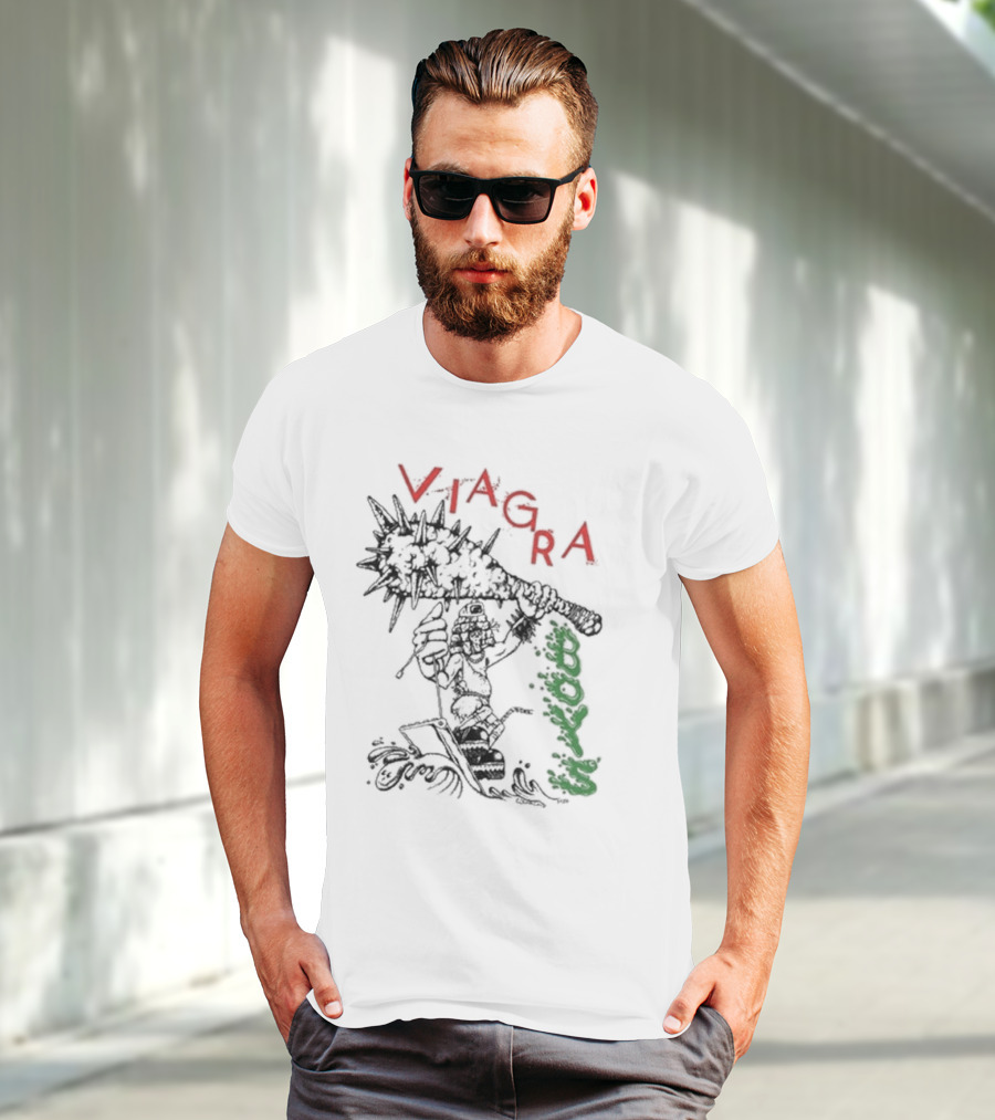 Viagra Boys Surfing Caveman With Spiked Club T-Shirt