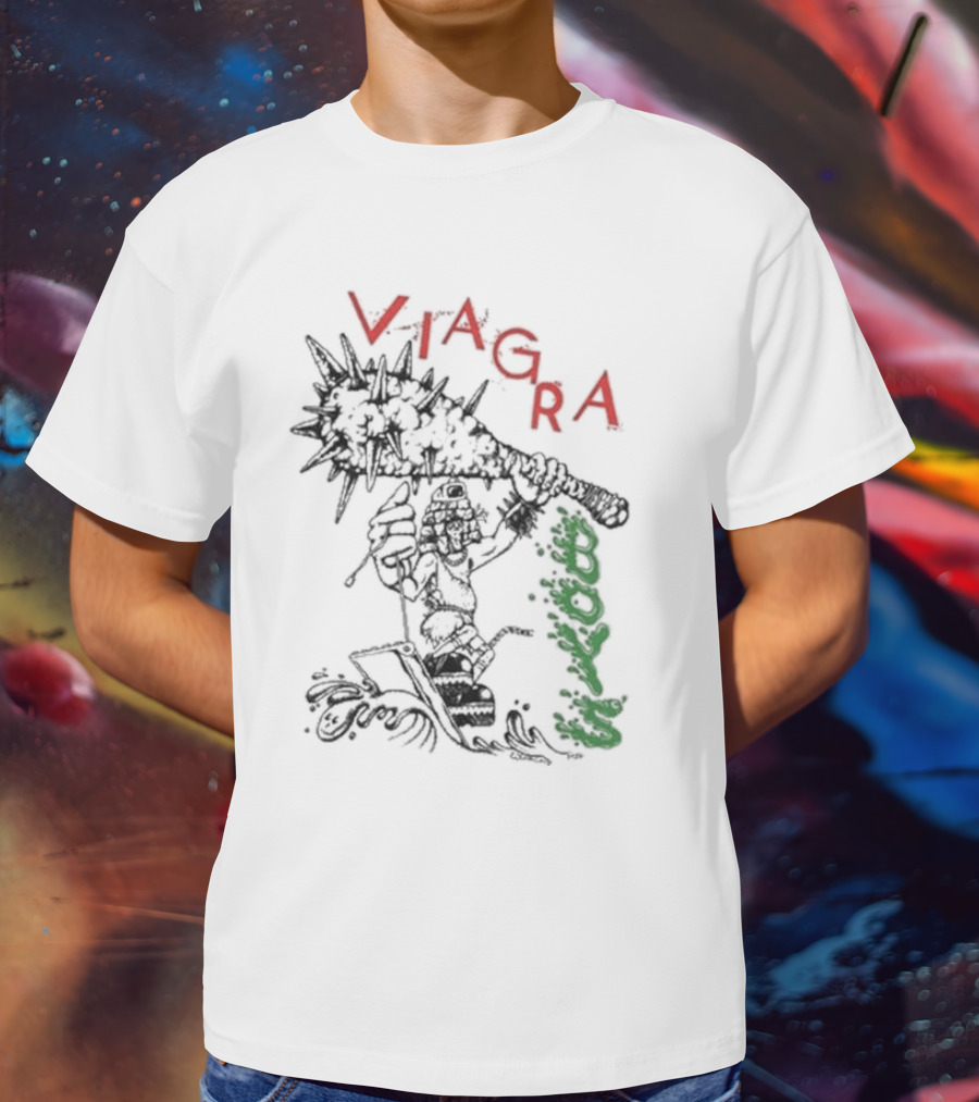 Viagra Boys Surfing Caveman With Spiked Club T-Shirt