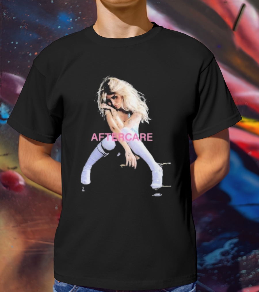 AFTERCARE Album Cover Girl In White T-Shirt
