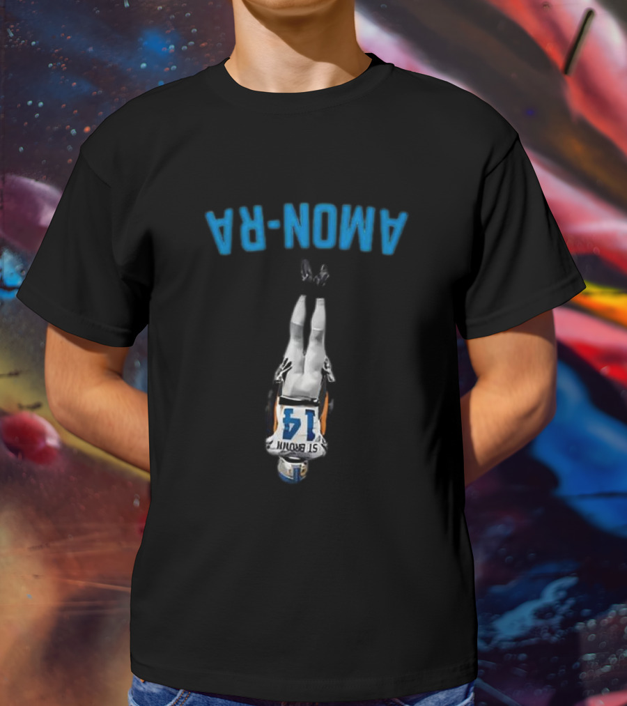 Amon-Ra St. Brown 14 Middle Finger T-Shirt