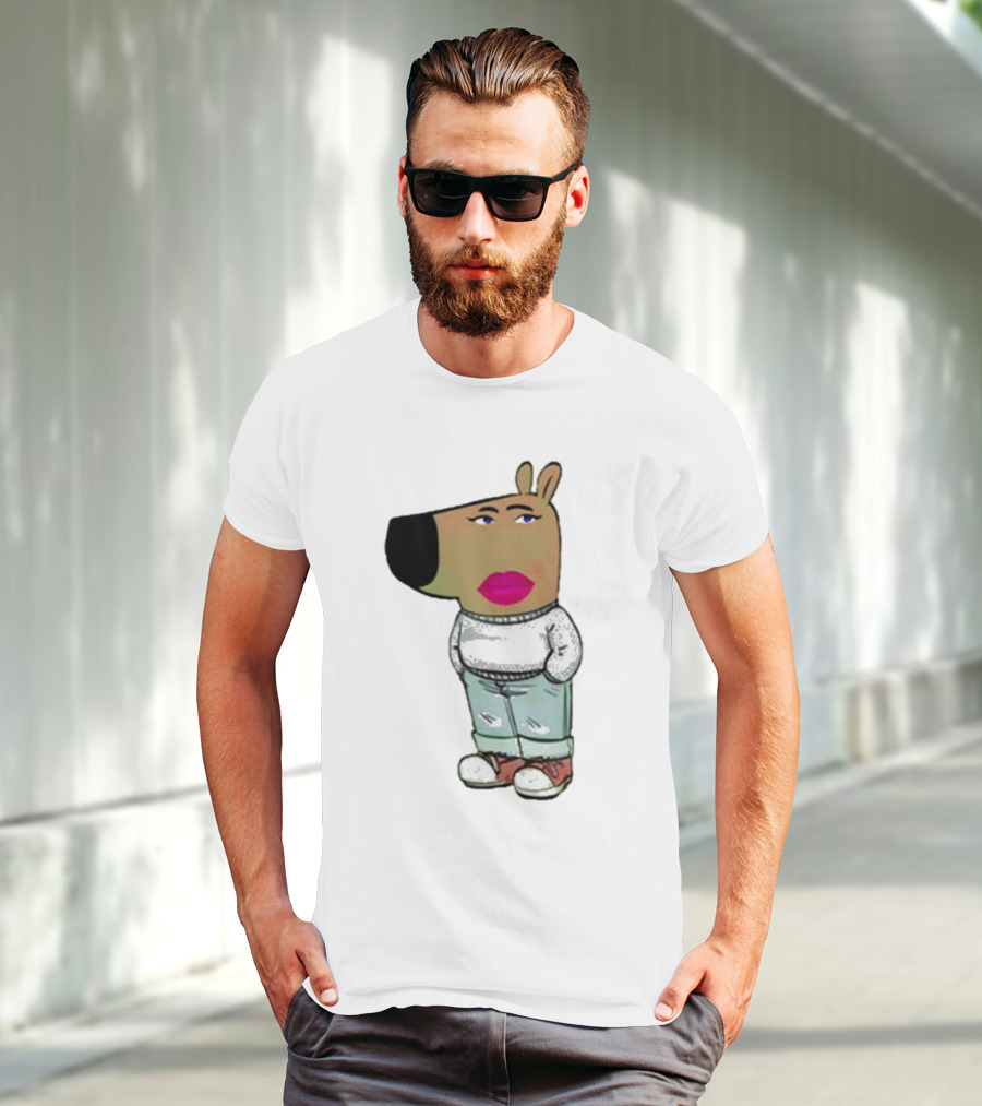 I’m Just A Chill Girl With Cartoon Dog Figure T-Shirt