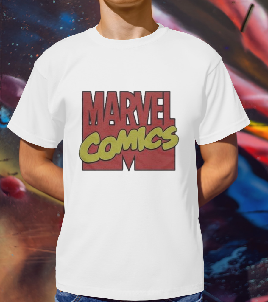 Marvel Comics Retro 1990 Bold Red Yellow T-Shirt