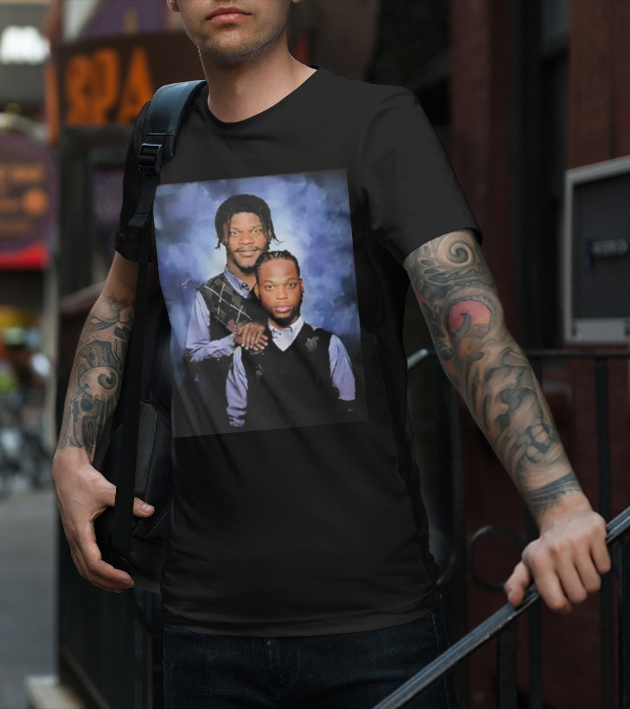 Lamar Jackson And Derrick Henry Step Brothers Movie Parody Baltimore Ravens T-Shirt
